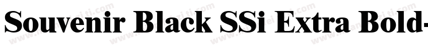 Souvenir Black SSi Extra Bold字体转换